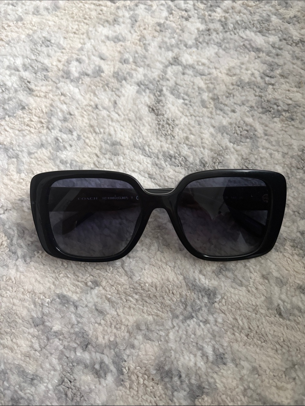Coach square black oversized sunglesses